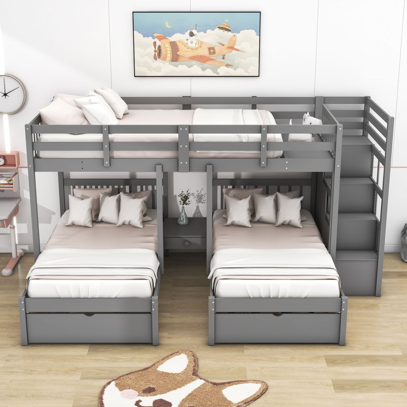 Twin over full triple bed discount